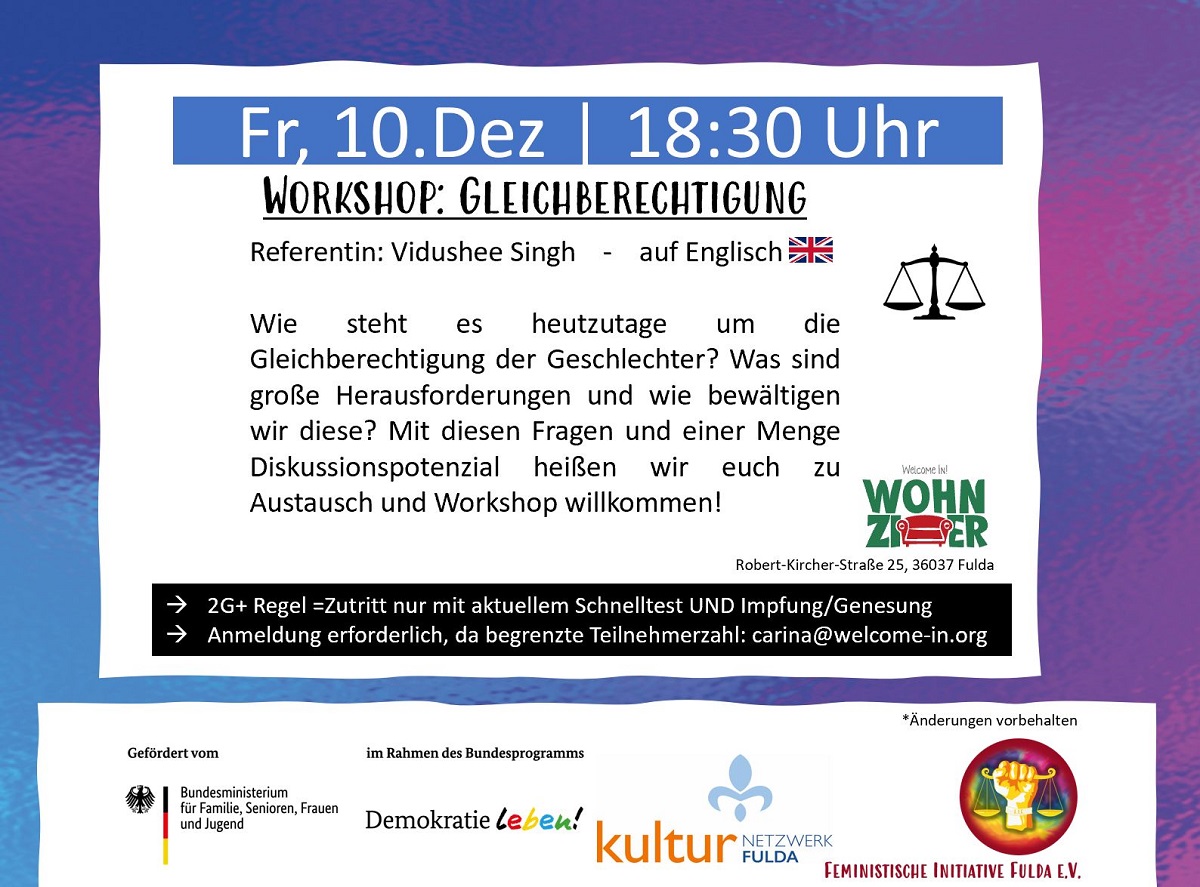 Workshop Gleichberechtigung