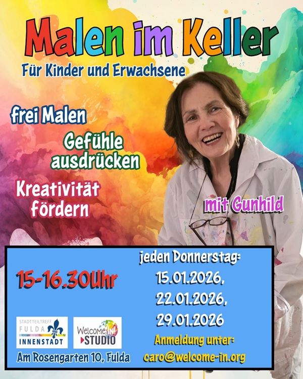 Malen im Keller mit Gunhild