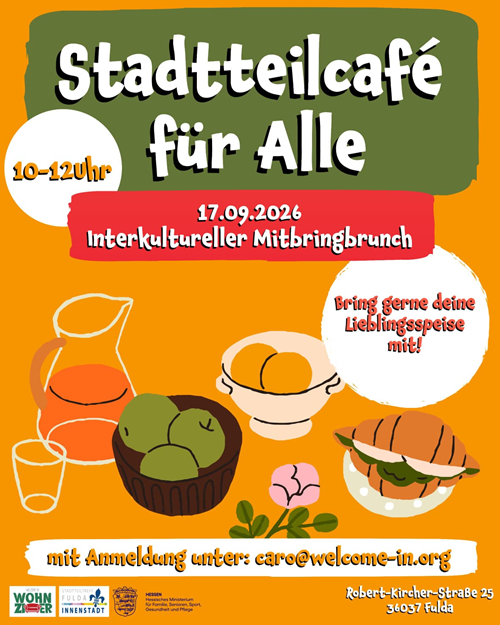 Interkulturelles Buffet im Wohnzimmer
