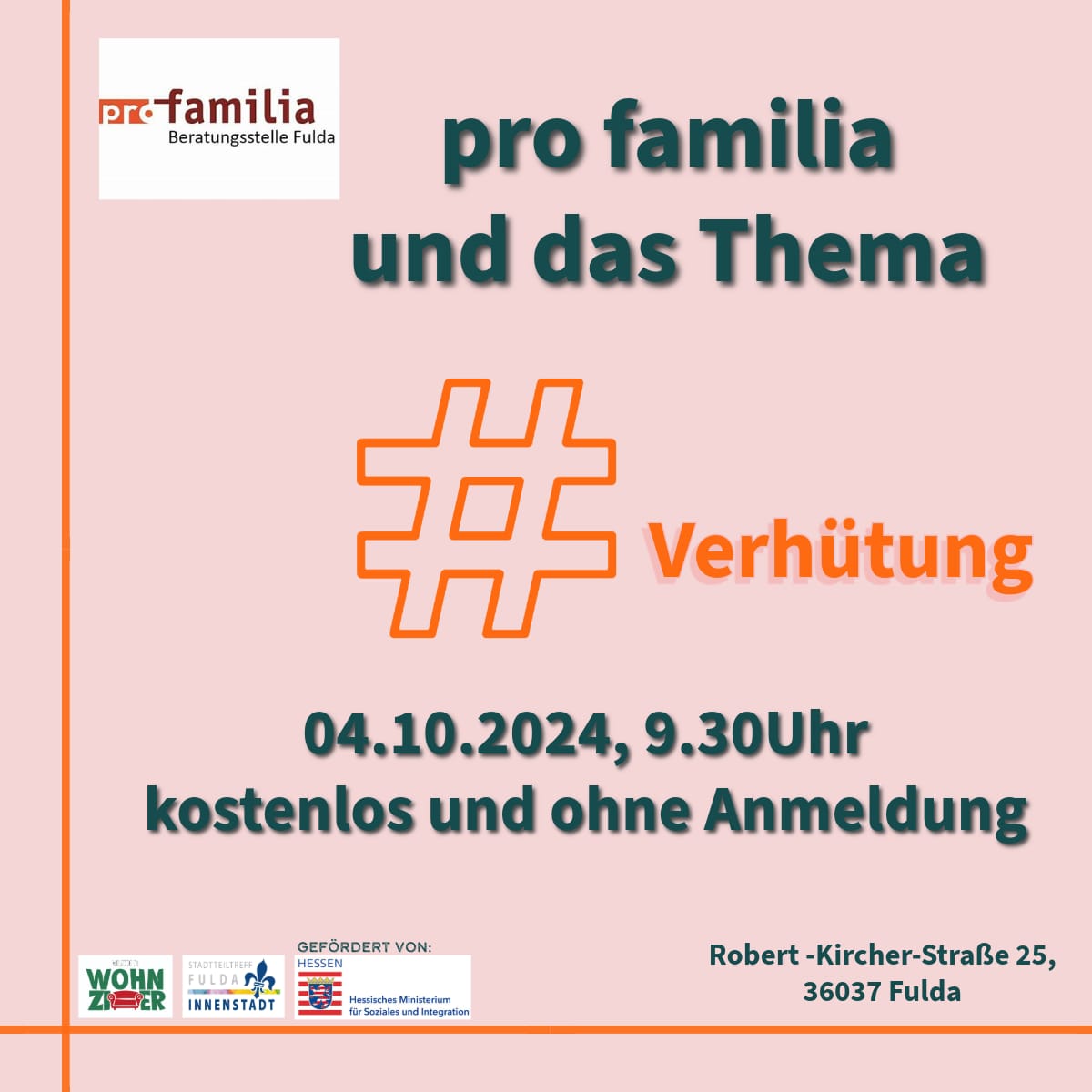 Pro familia zum Thema Verhütung