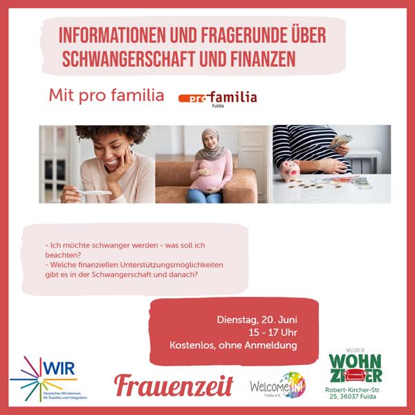 Informationen und Fragerunde über Schwangerschaft und Finanzen