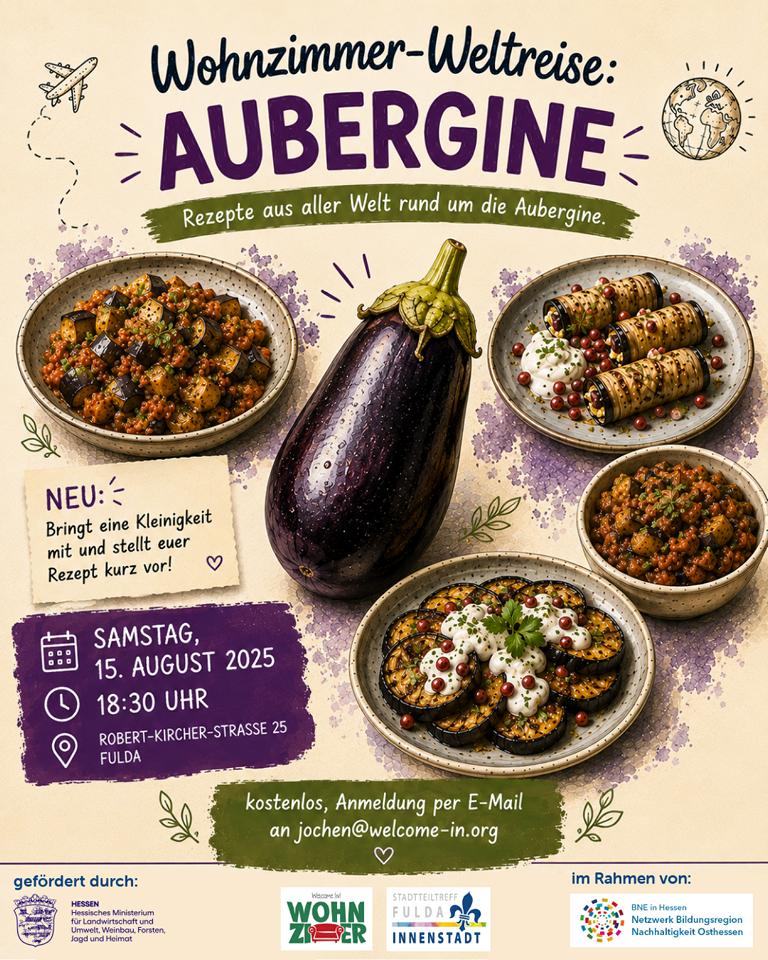 Wohnzimmer-Weltreise: Aubergine