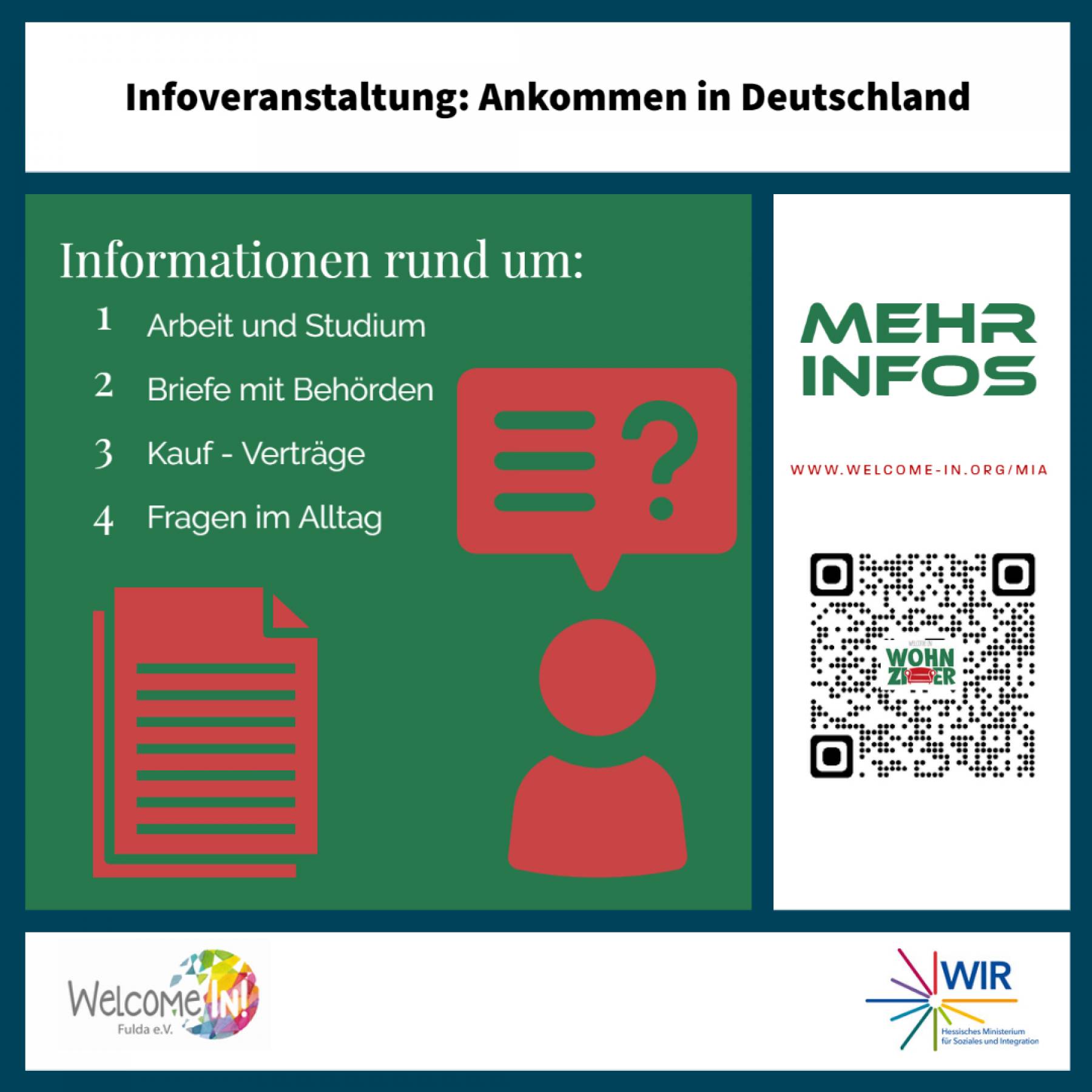 Erfahrungsbericht und Infoveranstaltung „Ankommen in Deutschland“ 