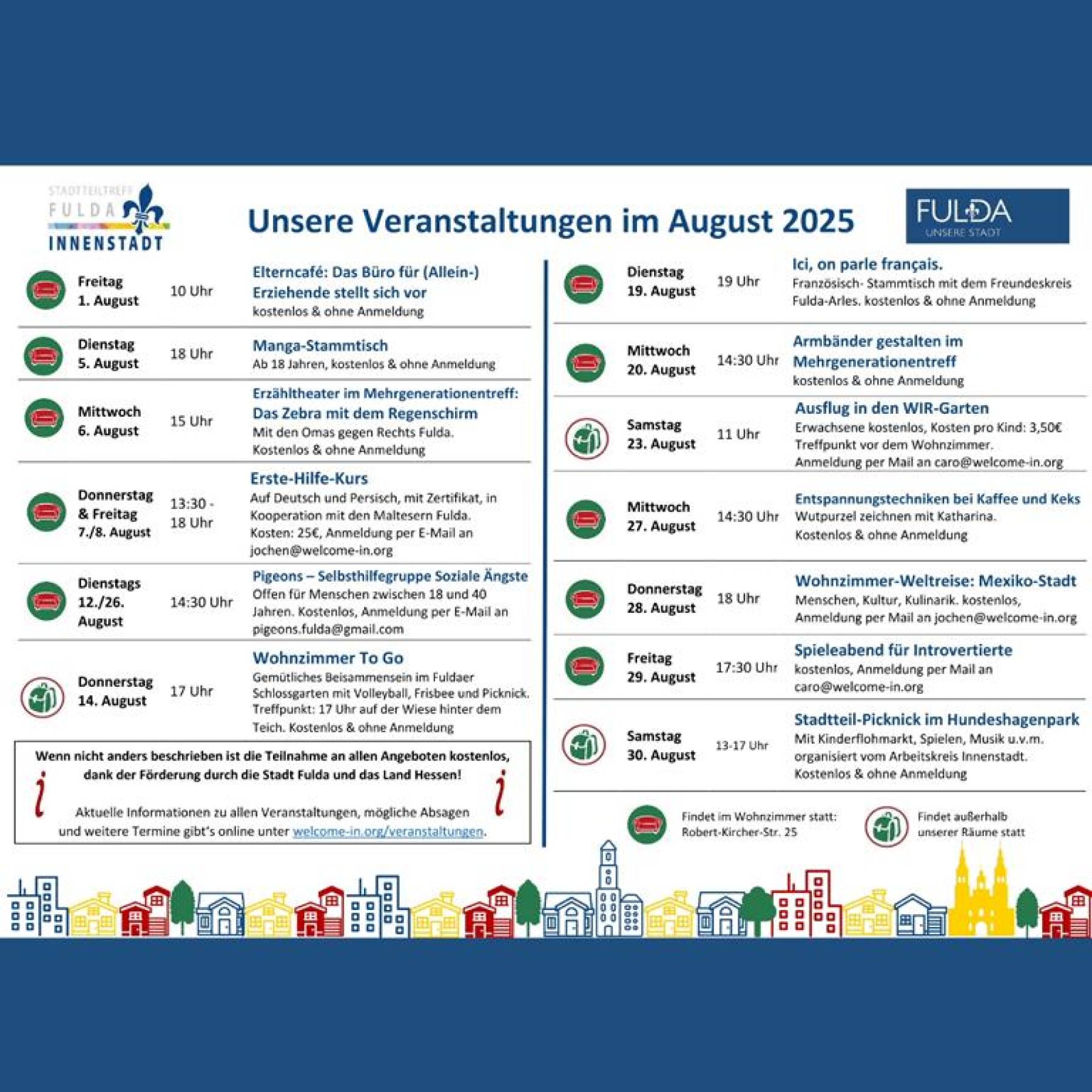 Unser Programm im August ist da