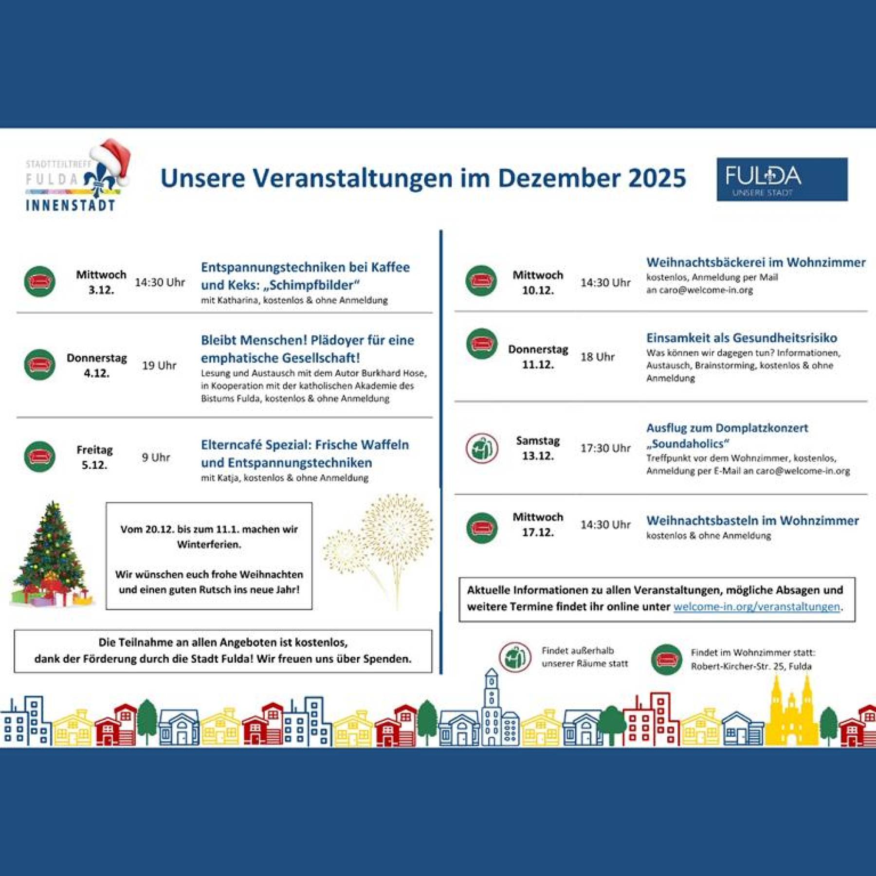 Unser Veranstaltungsprogramm für Dezember 