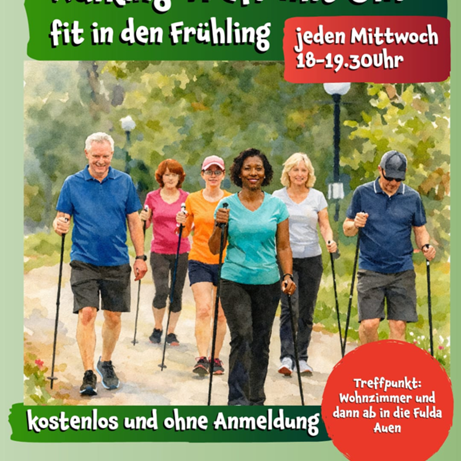 Neues Angebot: Walken in den Fulda Auen