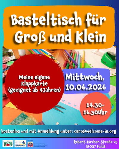 Basteltisch für Groß und Klein