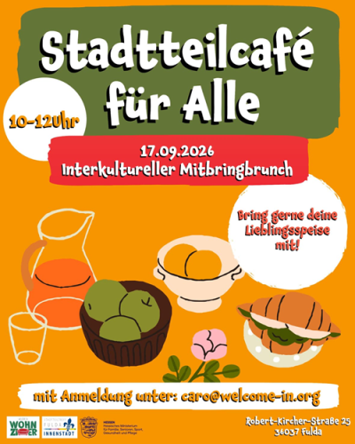 Interkulturelles Buffet im Wohnzimmer