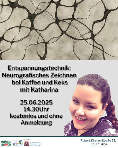 Entspannungstechniken: Neurografisches Zeichnen bei Kaffee und Keks mit Katharina
