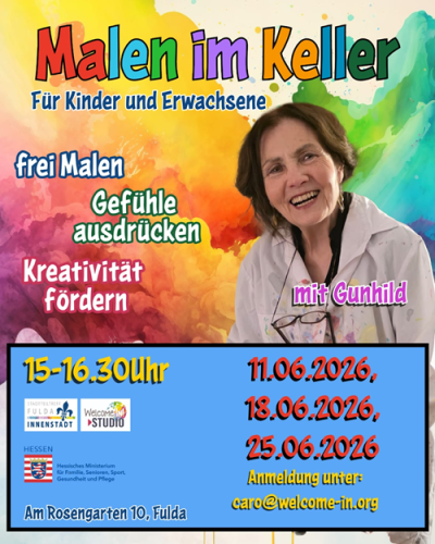 Malen im Keller mit Gunhild