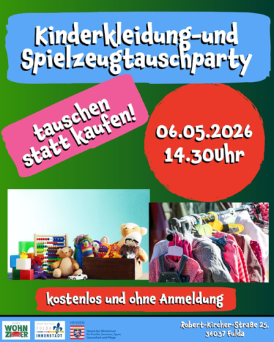 Spielzeug-und Kleidertauschparty für Kinder
