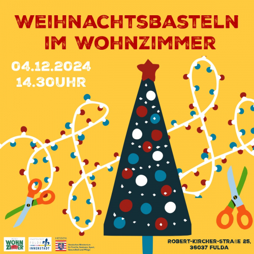 Weihnachtsbasteln im Wohnzimmer