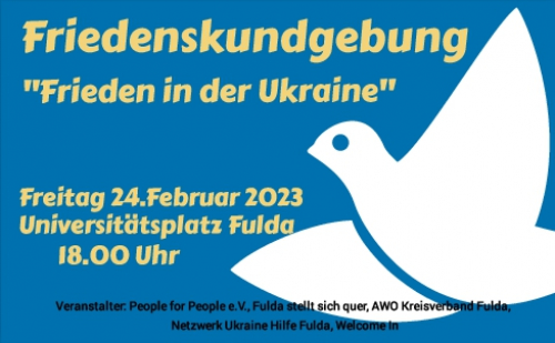 Friedenskundgebung "Frieden in der Ukraine"
